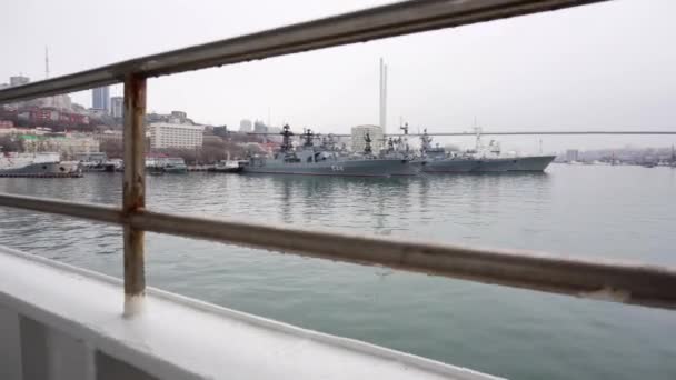 Printemps 2019 Vladivostok Russie Passenger Ferry Estern Dream Vladivostok Câblage — Video