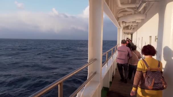 Printemps 2019 Mer Japon Russie Ferry Passagers Eastern Dream Lors — Video