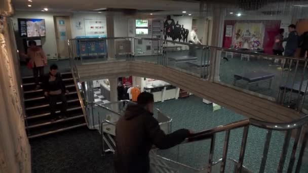 Primavera 2019 Coreia Sul Donghae Inquérito Panorâmico Escadaria Inter Convés — Vídeo de Stock