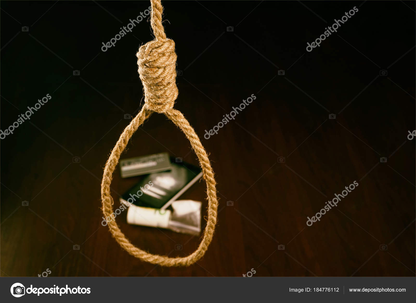 Concept The Noose Hanging From The Ceiling Which Are Drugs