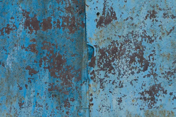 Old worn metal surface with paint. Rusty metal texture. Background. Metal. Wall. — Stock Photo, Image