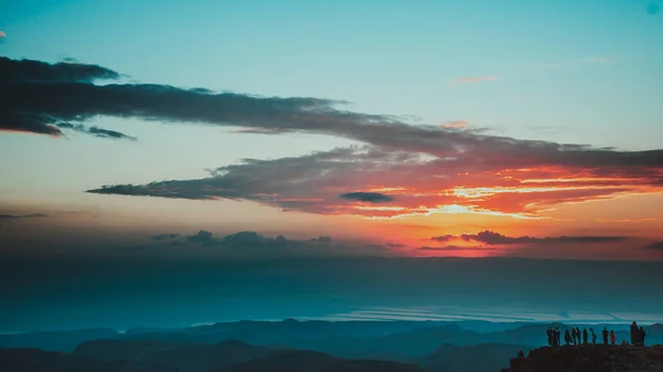 Дивовижний Краєвид Драматичним Заходом Сонця Подорожі Природа Стокове Зображення