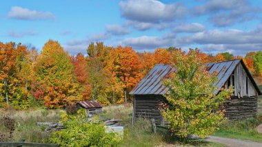 Quebec sonbaharda. Kanada, Kuzey Amerika.