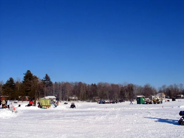 Quebec kışın. Kanada, Kuzey Amerika.