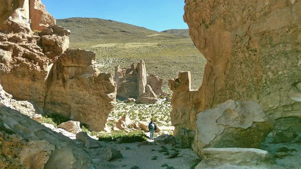 Skály v Altiplano. Bolívie, Jižní Amerika. — Stock fotografie