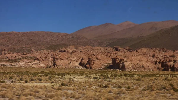 Klippen in altiplano. Bolivien, Südamerika. — Stockfoto