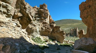 Altiplano kayalarda. Bolivya, Güney Amerika.