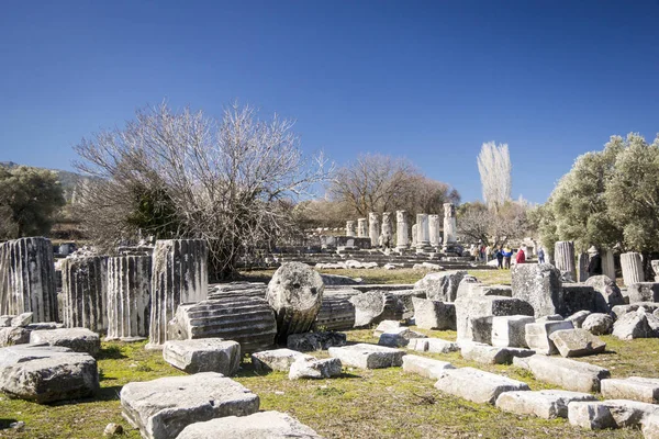 Columnas antiguas en Lagina, Turquía — Foto de Stock