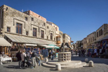 Su çeşme Rodos Old Town, Yunanistan
