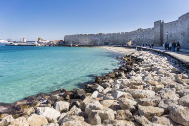 Bağlantı noktası şehrin, Rodos, Yunanistan