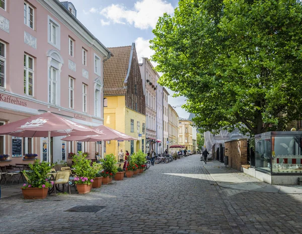 Cobbled Street, Stralsund, Germania — Foto Stock