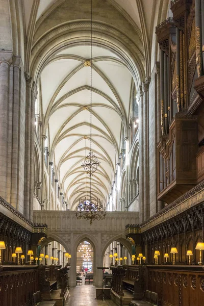 Chichester Cathedral Choir bås — Stockfoto