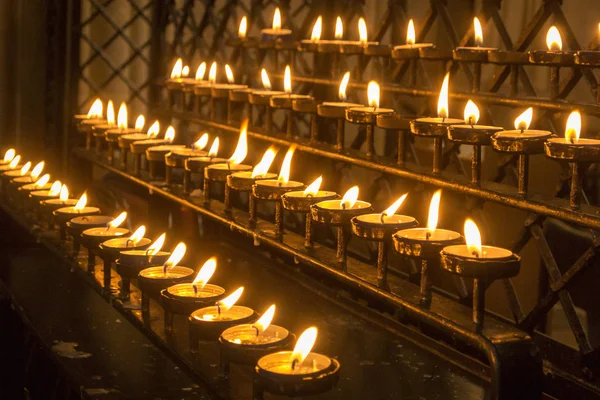 Burning Church Candles — Stock Photo, Image