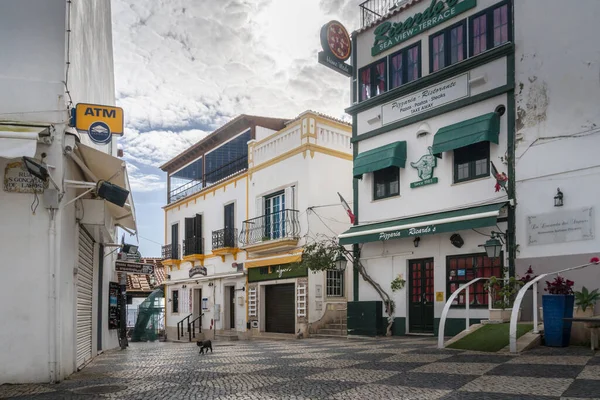 Restaurants Oude Stad Van Albufeira Algarve Portugal — Stockfoto