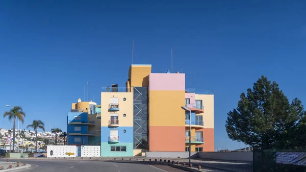 Bâtiments Modernes Colorés Dans Marina Albufeira Algarve Portugal — Photo
