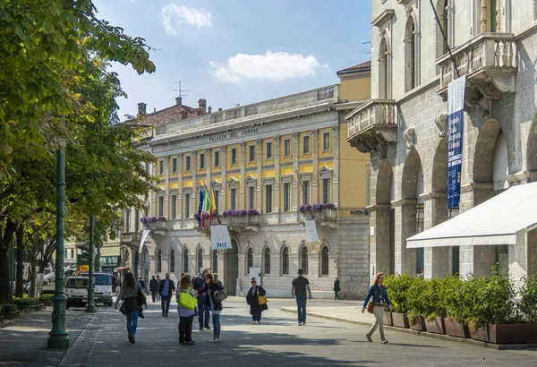 Vista Rua Arquitetura Cidade Bergamo Itália Europa — Fotografia de Stock