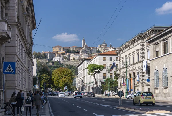 Street View Old Town Hill Lower City Bergamo Italy Europe — Stock Photo, Image