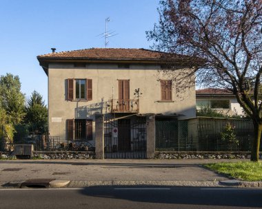Torre Boldone 'da eski bir ev, Bergamo, İtalya