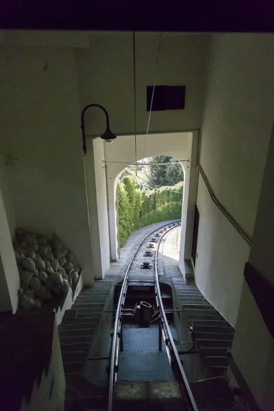 Standseilbahn Bergamo Alta Lombardei Italien — Stockfoto