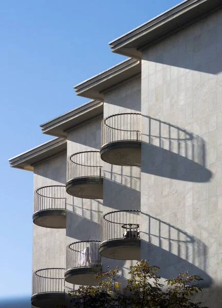 Balcons Ronds Ombre Torre Boldone Bergame Italie — Photo