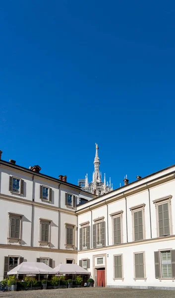 Pátio Palácio Real Cidade Milão Itália — Fotografia de Stock