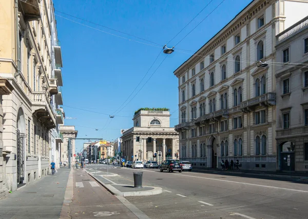 Street View Ancient Architecture City Milan Italy — Stock fotografie
