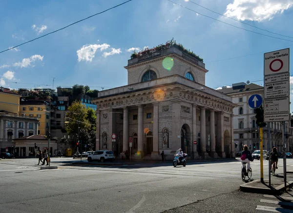 Street View One Ancient Gateways City Milan Italy — Stock Photo, Image