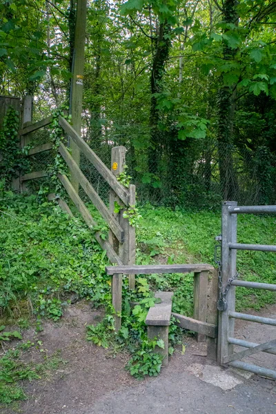 Een Stile Een Openbaar Voetpad Kent — Stockfoto