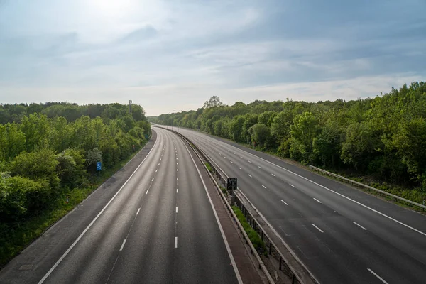 Κενό M20 Αυτοκινητόδρομο Κατά Διάρκεια Covid Κλείδωμα — Φωτογραφία Αρχείου