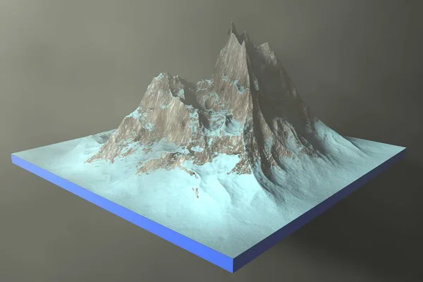 Illustration Eines Felsigen Gebirges Auf Abstraktem Hintergrund — Stockfoto