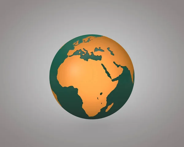 soyut bir planet Earth 3D çizimi. 