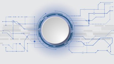 Elektrik devresi olan kağıt çemberin 3 boyutlu vektör tasarımı. Yüksek teknoloji dijital ağ, iletişim, yüksek teknoloji. Soyut, geleceksel, mühendislik, bilim, teknoloji. Eps 10.