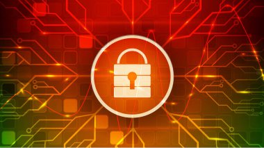 İnternet 'teki bilgisayar güvenliği ve bilgi korumasının arkaplanı.