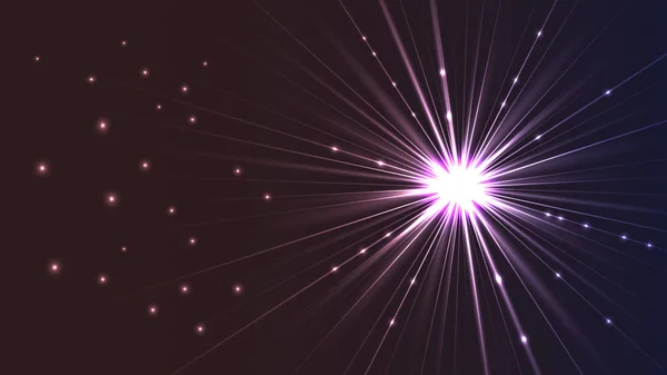 Bakgrund i form av en lysande ljus stjärna med strålar. — Stockfoto