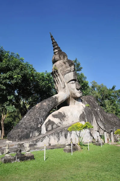 Büyük Budist Buda Park, Wat xiengkuane, Vientiane, Laos uyku