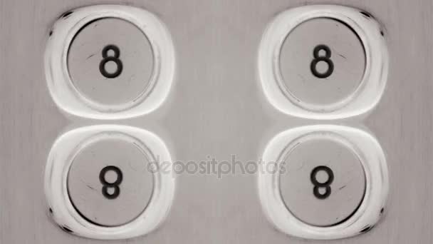 Кнопки номера лифта — стоковое видео