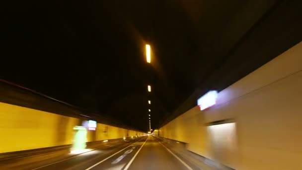 Luci di azionamento tunnel — Video Stock