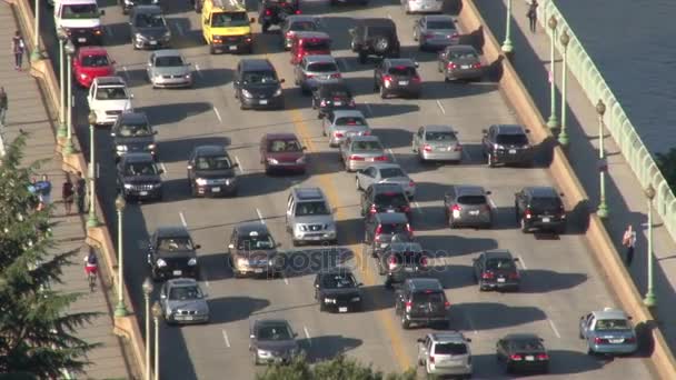 Puente ocupado centro de DC — Vídeo de stock