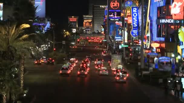 Vegas tira carros — Vídeo de Stock