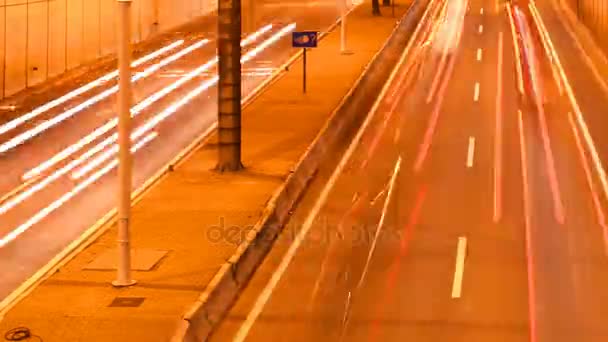 Carros noturnos timelapse — Vídeo de Stock