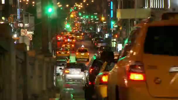 Nyc taxi amarillo timelapse — Vídeos de Stock