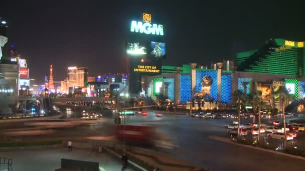 Las Vegas mgm grand strada timelapse — Video Stock