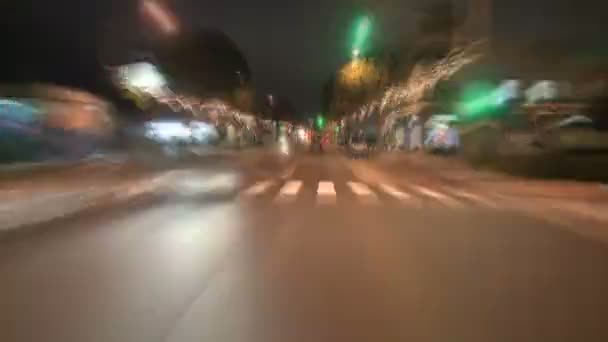 超速驾驶的市中心拉 — 图库视频影像