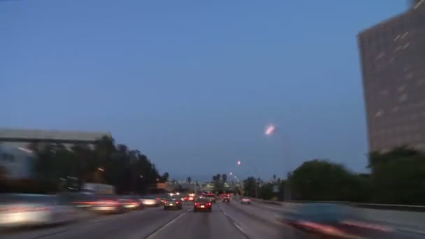 Lapso de tiempo de conducción de la carretera de puesta de sol — Vídeos de Stock