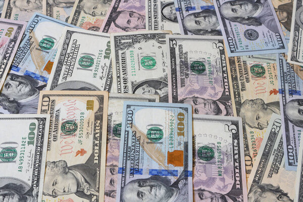 Background of USD dollars.