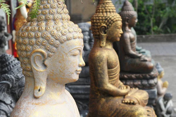 Estatutos Buda Que Sientan Posición Loto — Foto de Stock