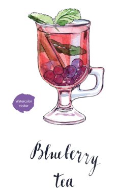 Blueberry çay bardak