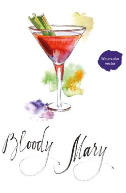 Bardağı kereviz kokteyl Bloody Mary