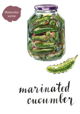 Cam Kavanoz Marine salatalık