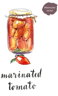 Cam Kavanoz Marine domates